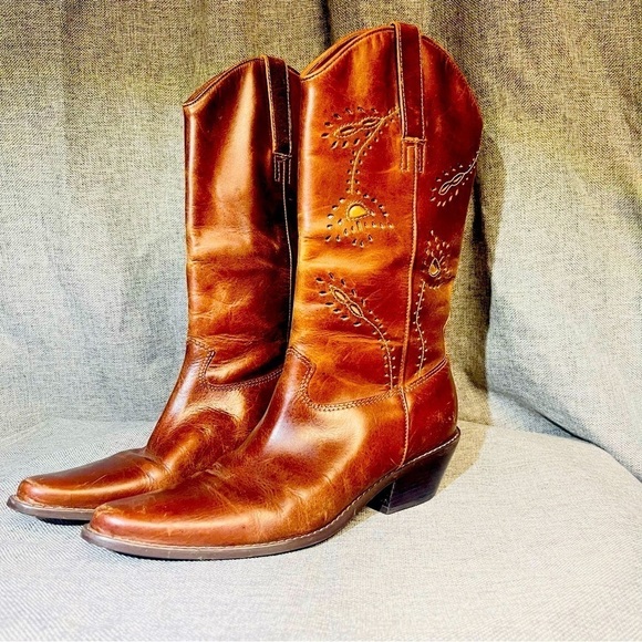 Shoes - Leather Western Cowboy Boots